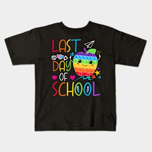 HapLast Day Of School Teacher Student Pop Graduation Kids T-Shirt